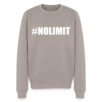 No limit - Men's Premium Organic Jumper - taupe - Front - Nico (187cm)