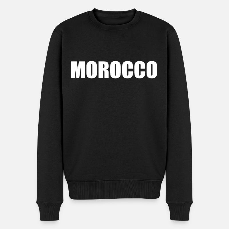 Morocco - Männer Premium Bio Pullover - Schwarz