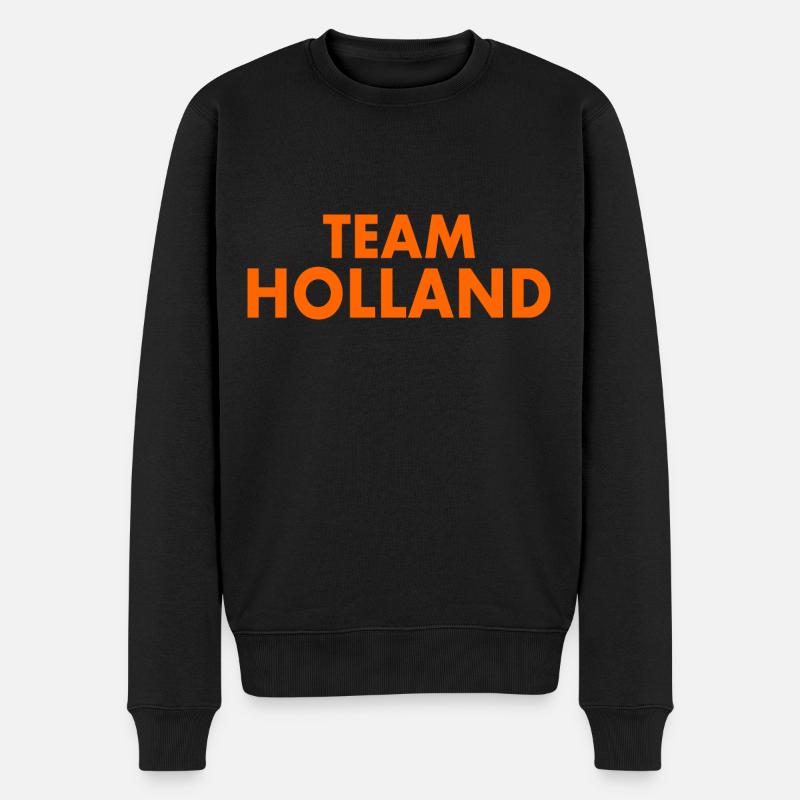 Team holland - Männer Premium Bio Pullover - Schwarz