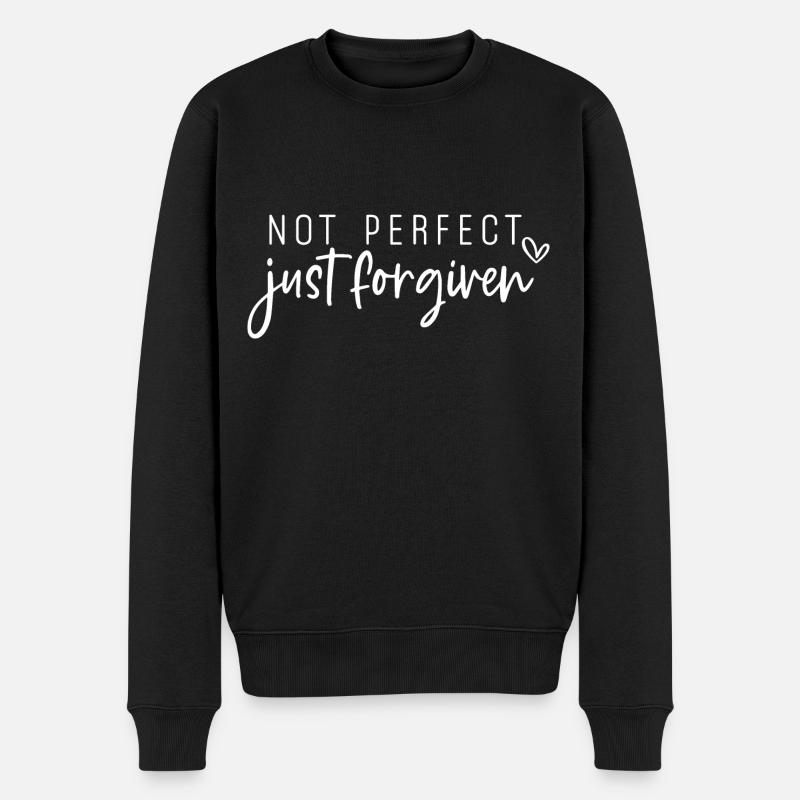 Pas parfait, juste pardonné - Pull Premium bio Homme - noir
