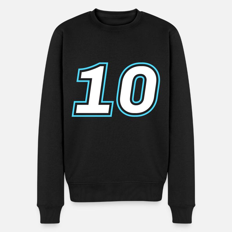 10 symbole de nombre - Pull Premium bio Homme - noir