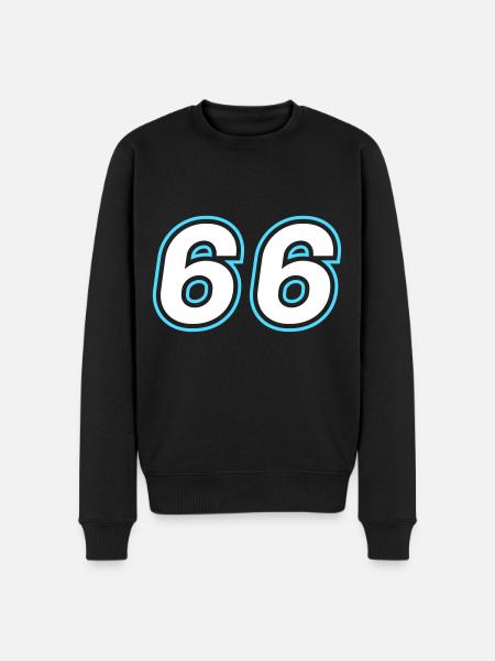 66 number symbol - Men's Premium Organic Jumper - black