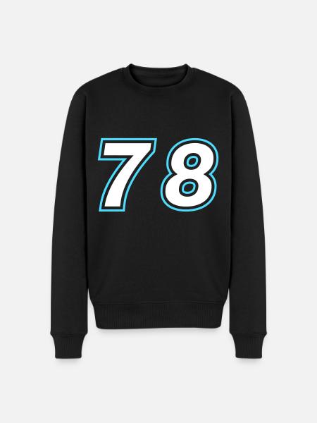 78 number symbol - Men's Premium Organic Jumper - black