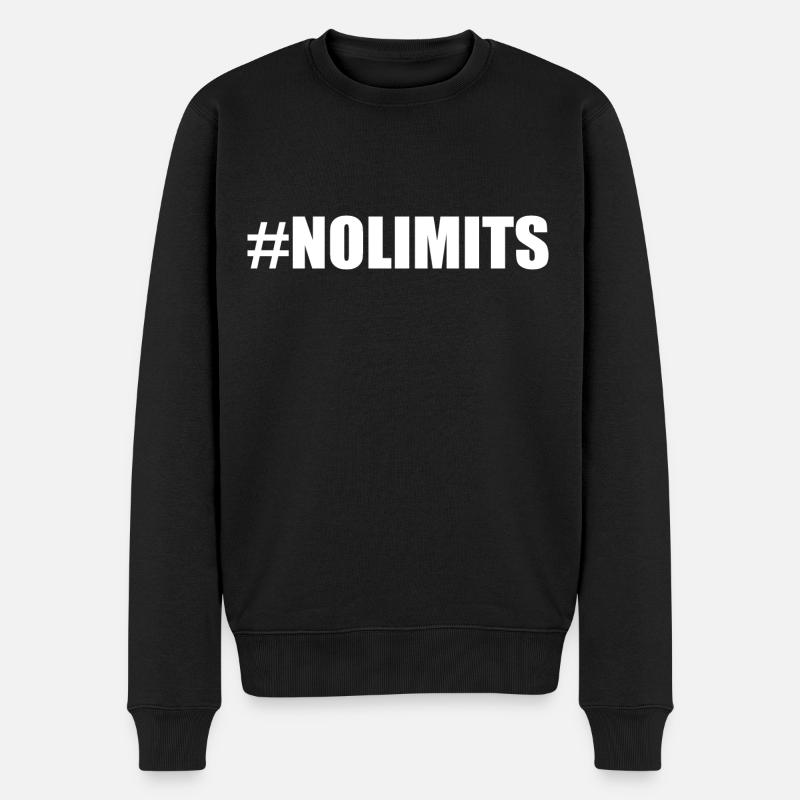 No limits - Männer Premium Bio Pullover - Schwarz
