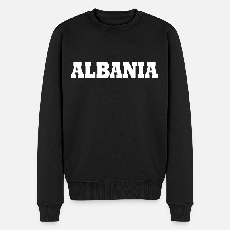 Albanien - Männer Premium Bio Pullover - Schwarz