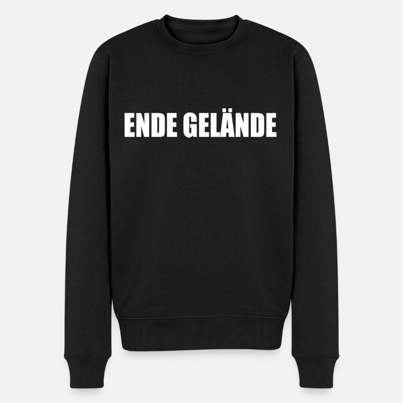 Ende gelände - Männer Premium Bio Pullover - Schwarz
