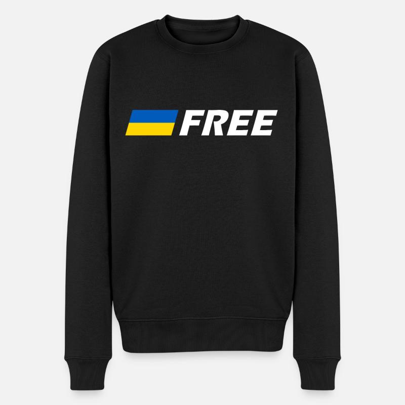 Free ukraine - Pull Premium bio Homme - noir
