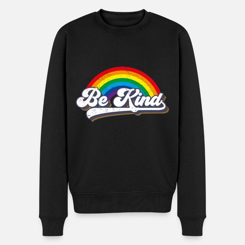 Soyez gentil LGBT Arc-en-ciel - Pull Premium bio Homme - noir
