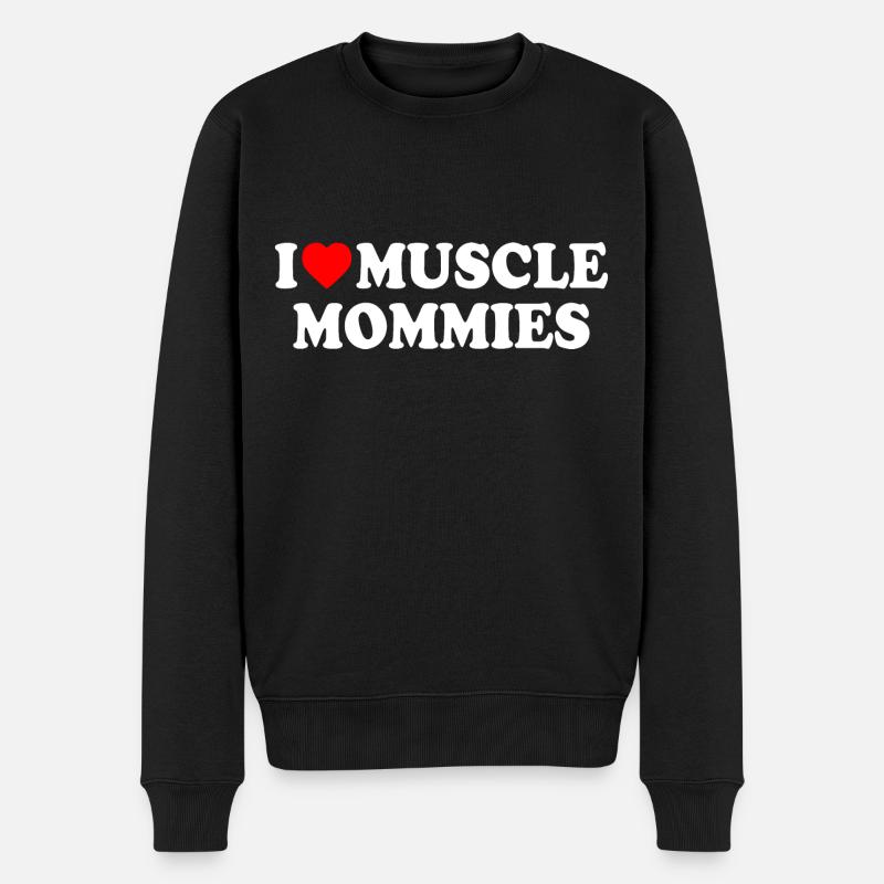 I love muscle mommies - Pull Premium bio Homme - noir