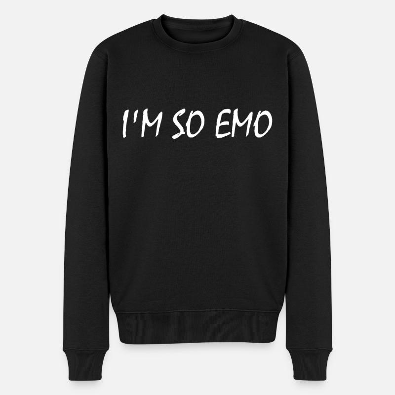 Im so emo - Männer Premium Bio Pullover - Schwarz