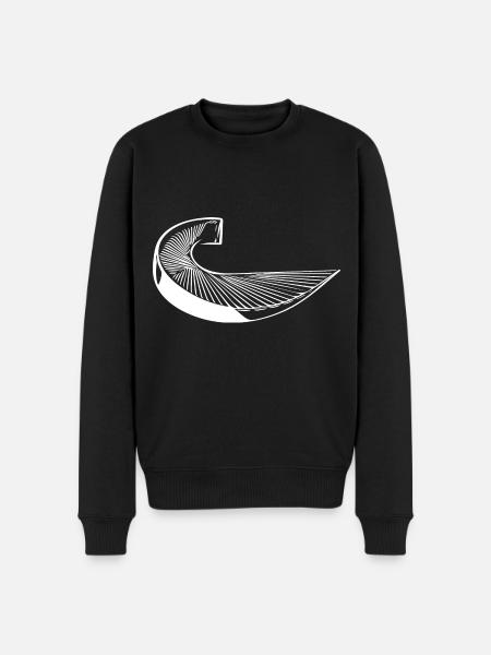 Geometric curve stairs - Men's Premium Organic Jumper - black