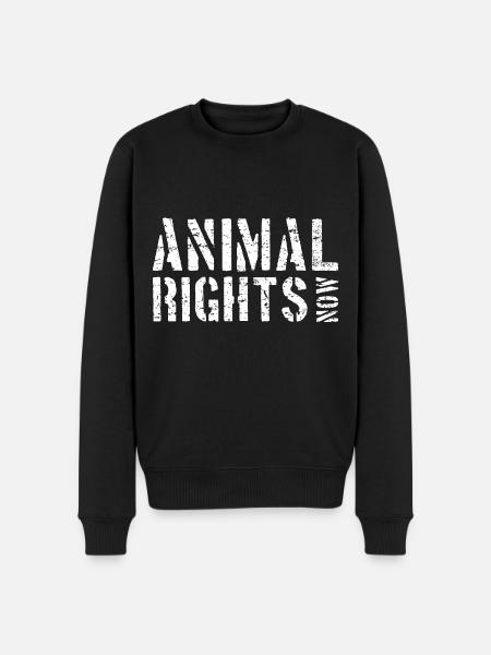 ANIMAL RIGHTS NOW - Men's Premium Organic Jumper - black