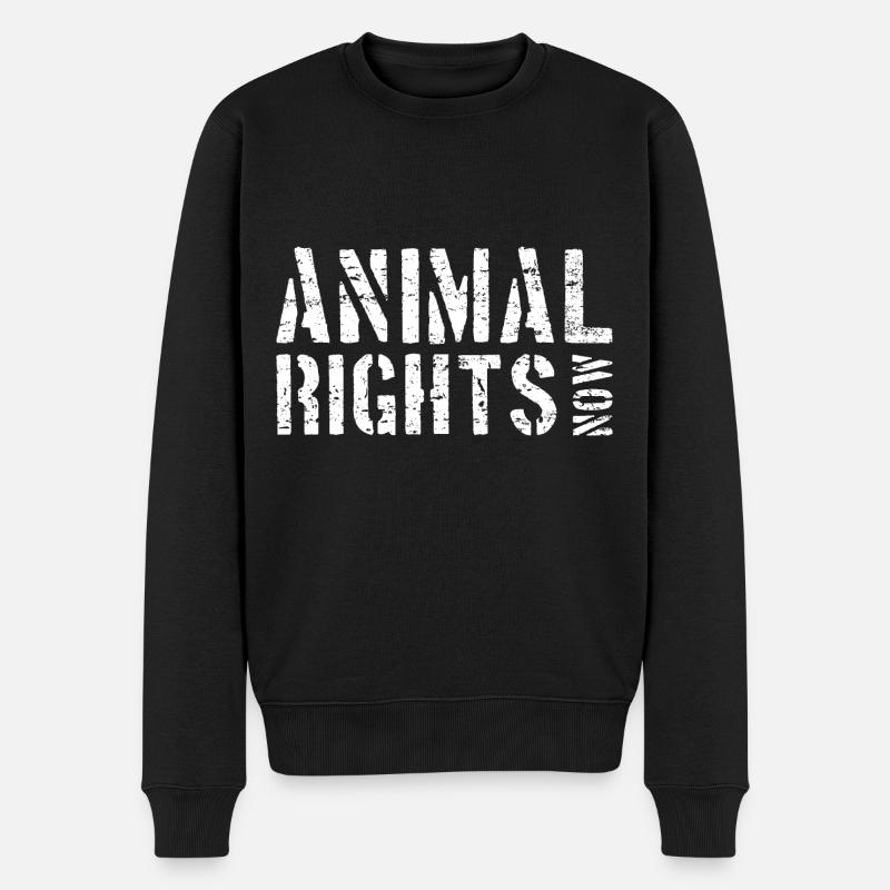 ANIMAL RIGHTS NOW - Pull Premium bio Homme - noir