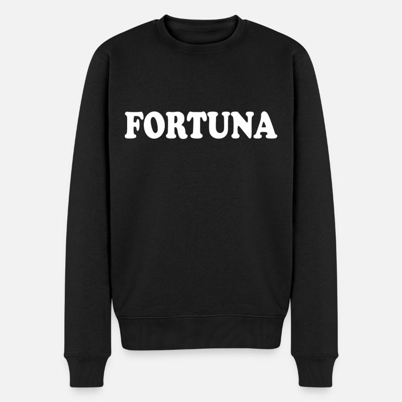 Fortuna - Männer Premium Bio Pullover - Schwarz