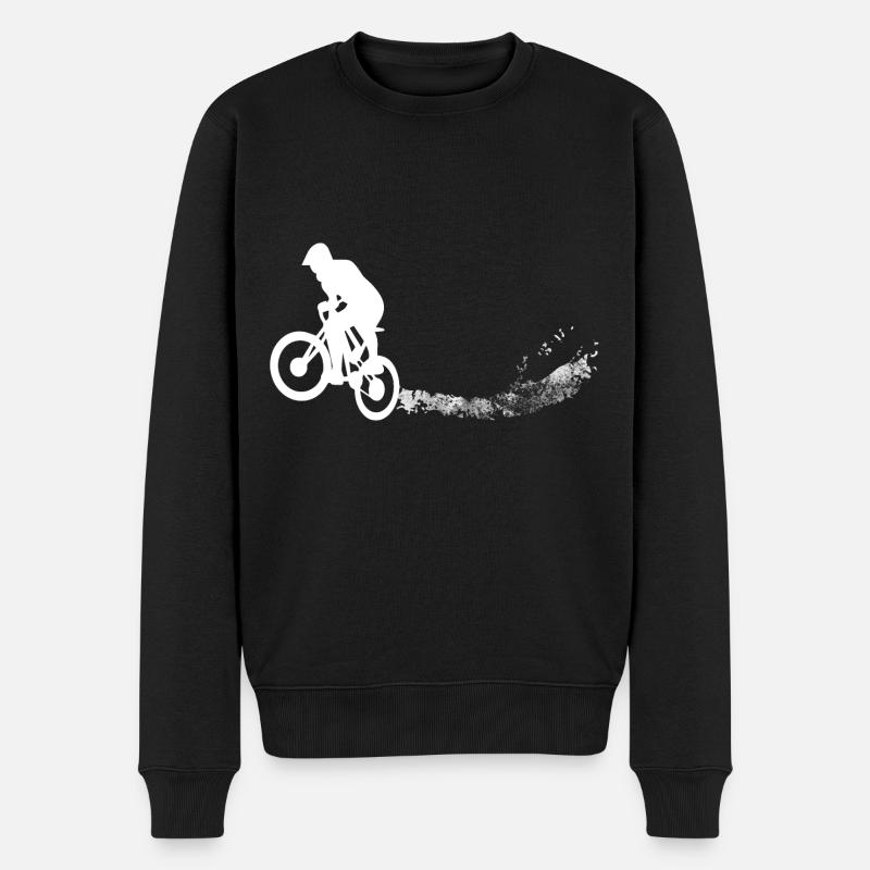 Radfahren - (11) - Männer Premium Bio Pullover - Schwarz