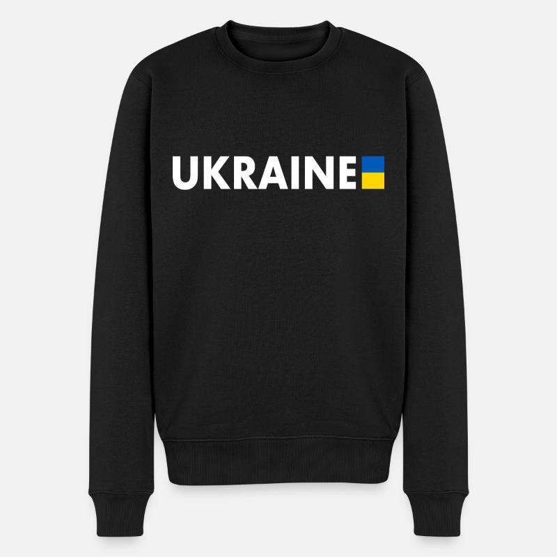 Ukraine - Männer Premium Bio Pullover - Schwarz