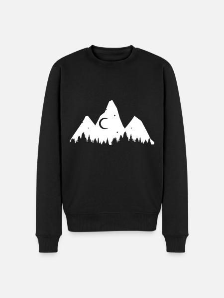 Tree - Mountain - (3) - Men's Premium Organic Jumper - black