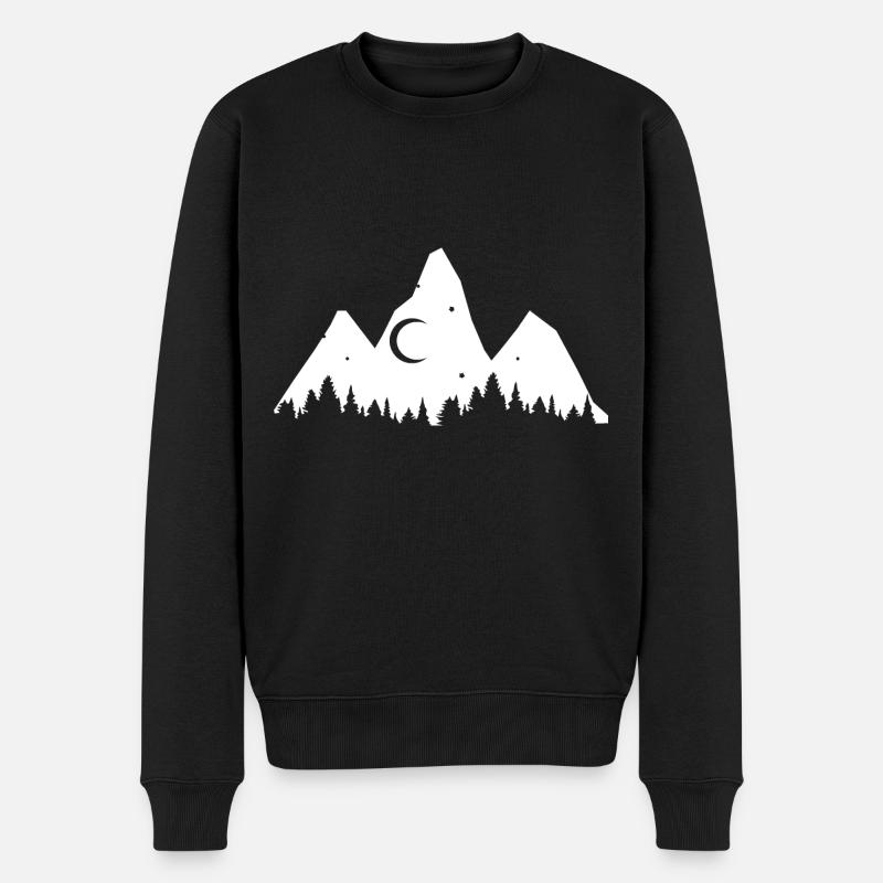 Tree - Mountain - (3) - Men's Premium Organic Jumper - black