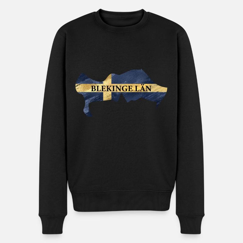 SCHWEDEN BLEKINGE LÄN - Männer Premium Bio Pullover - Schwarz