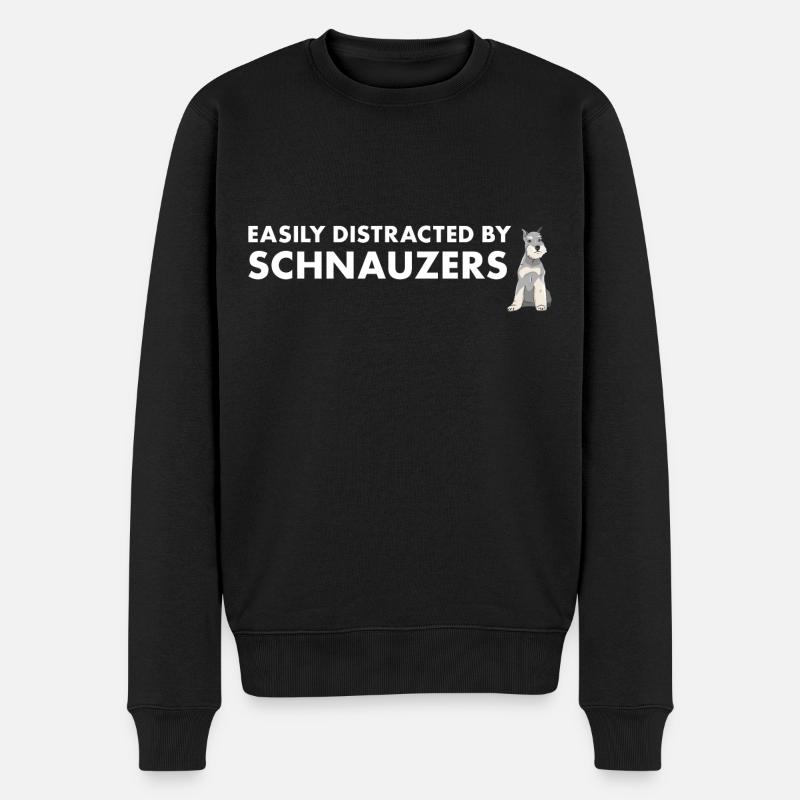 Facilement distrait par Schnauzer - Pull Premium bio Homme - noir