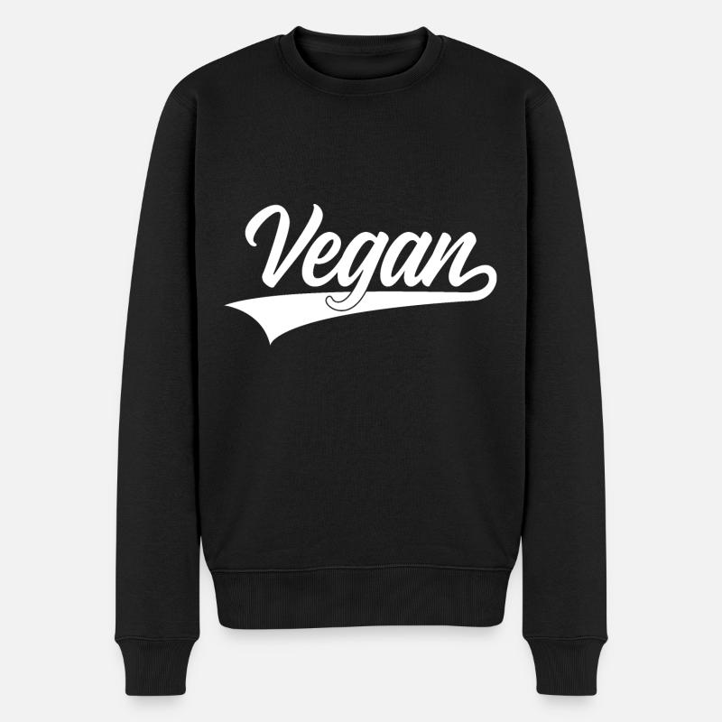 VEGAN VEGANER - Männer Premium Bio Pullover - Schwarz