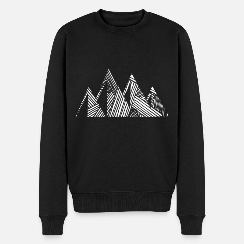 Berg - (17) - Männer Premium Bio Pullover - Schwarz