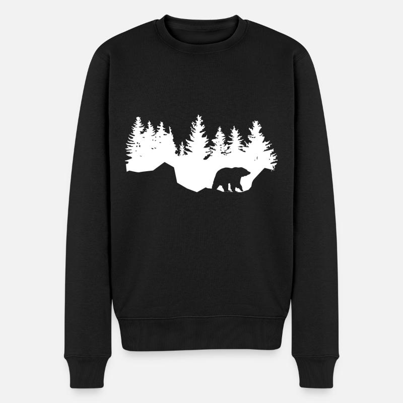 Arbres - Ours - - Pull Premium bio Homme - noir