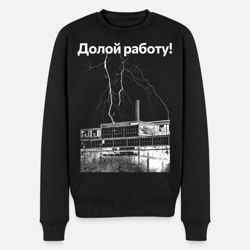 À bas le travail ! - Pull Premium bio Homme - noir