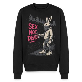 Spray Graffiti Sex Not Dead Bunny Urban Street Art - Männer Premium Bio Pullover - Schwarz - Vorne - Nico (187cm)