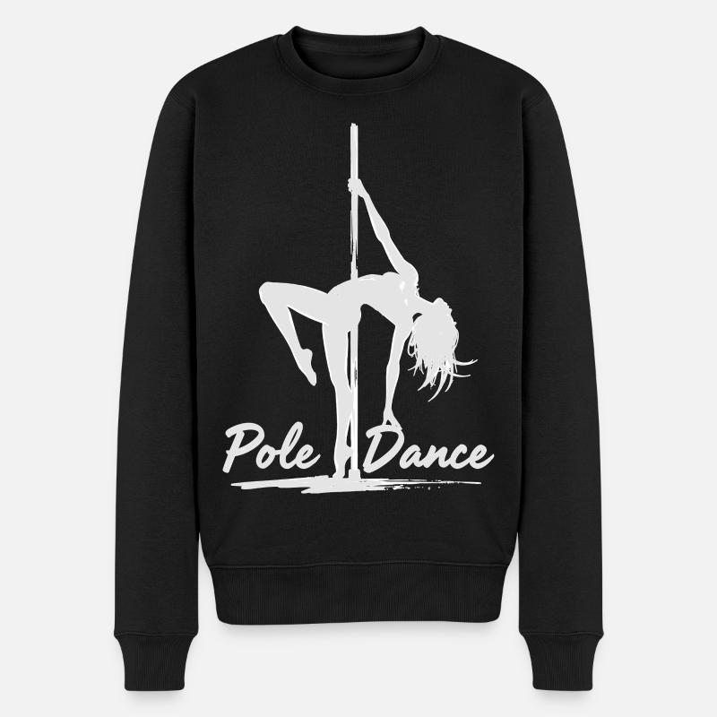 Pole Dance Poledancerin Silhouette Geschenk - Männer Premium Bio Pullover - Schwarz