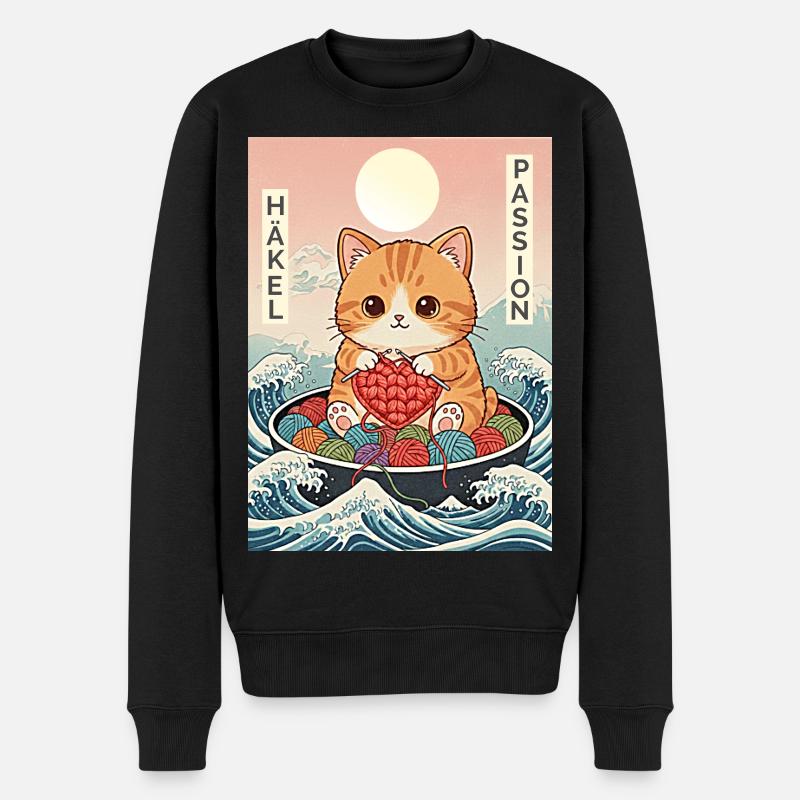 Crochet Passion Kawaii - Pull Premium bio Homme - noir