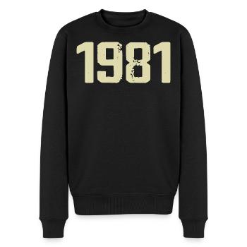 Jubilee 1981 - Men's Premium Organic Jumper - black - Front - Nico (187cm)