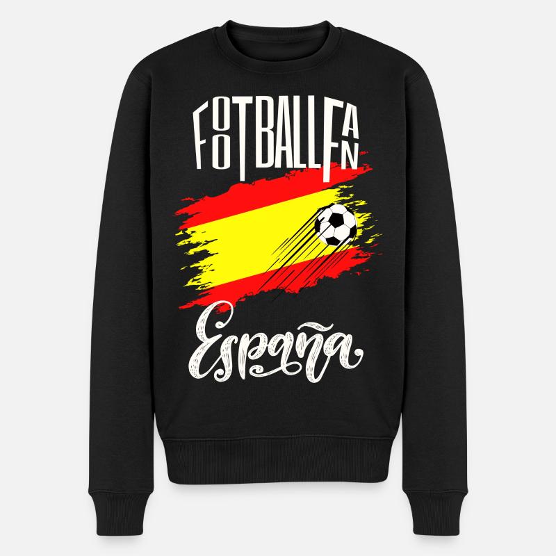 Fussball Fan Spanien - Männer Premium Bio Pullover - Schwarz