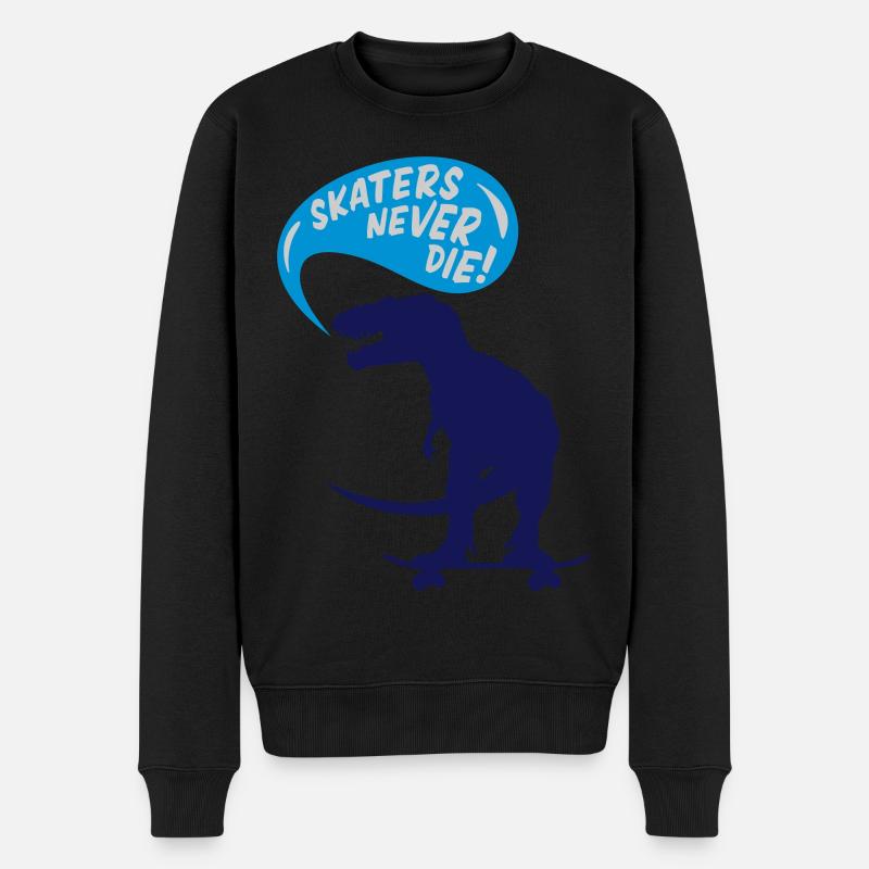 t-rex skater - Pull Premium bio Homme - noir