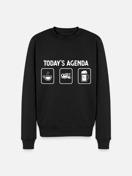 Today's agenda - Beer - Camping Van - - Men's Premium Organic Jumper - black