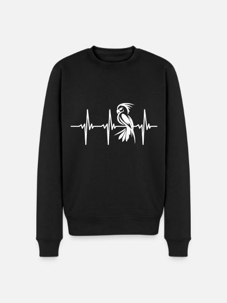 Heartbeat for fierce parrots - Men's Premium Organic Jumper - black