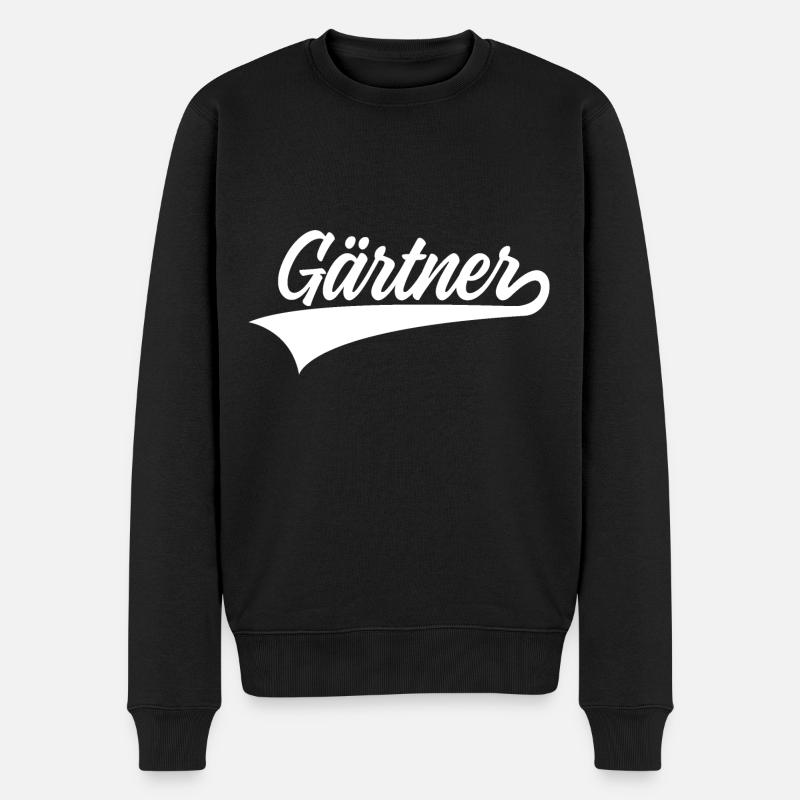 GÄRTNER GARTEN - Männer Premium Bio Pullover - Schwarz