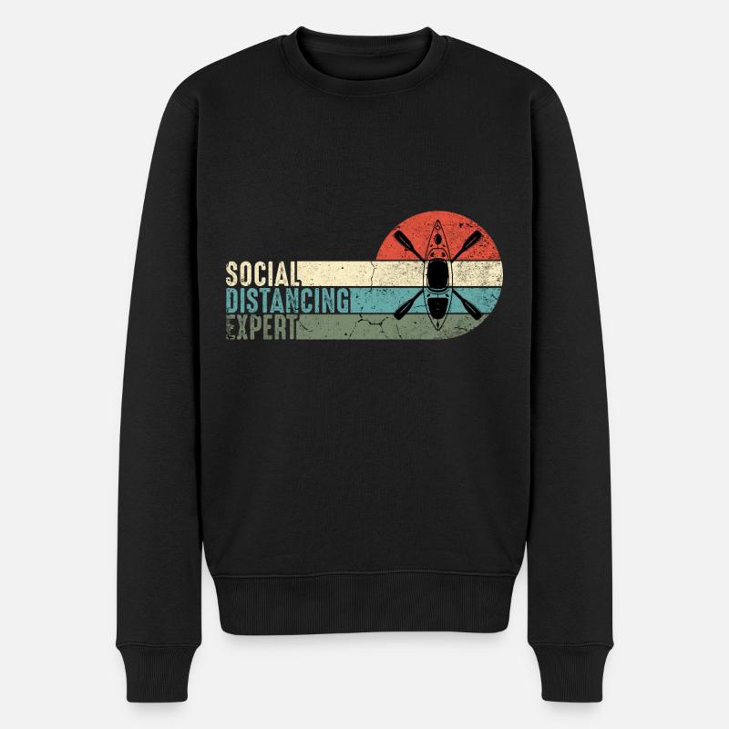 Kajak Kajaker Geschenk Männer Kajakfahrer lustig - Männer Premium Bio Pullover - Schwarz