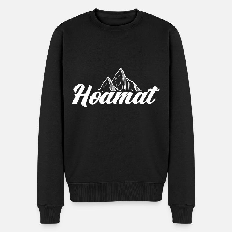 Hoamat - (b) - Männer Premium Bio Pullover - Schwarz