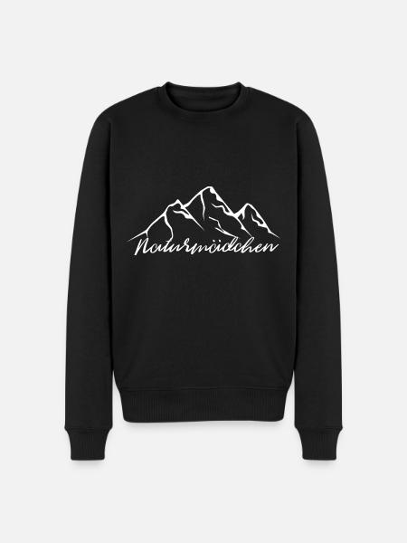 Natturmadchen -(B) (2) - Männer Premium Bio Pullover - Schwarz