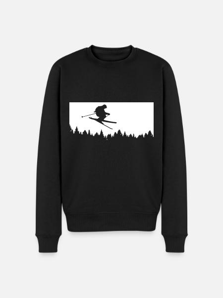 Trees - Skiing - (3) - Men's Premium Organic Jumper - black