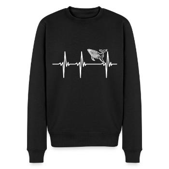 Herzschlag für Walfische - Männer Premium Bio Pullover - Schwarz - Vorne - Nico (187cm)