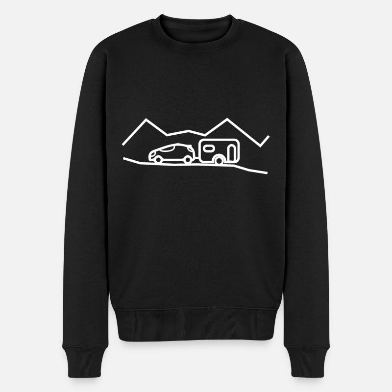 Camping Caravane - - Pull Premium bio Homme - noir
