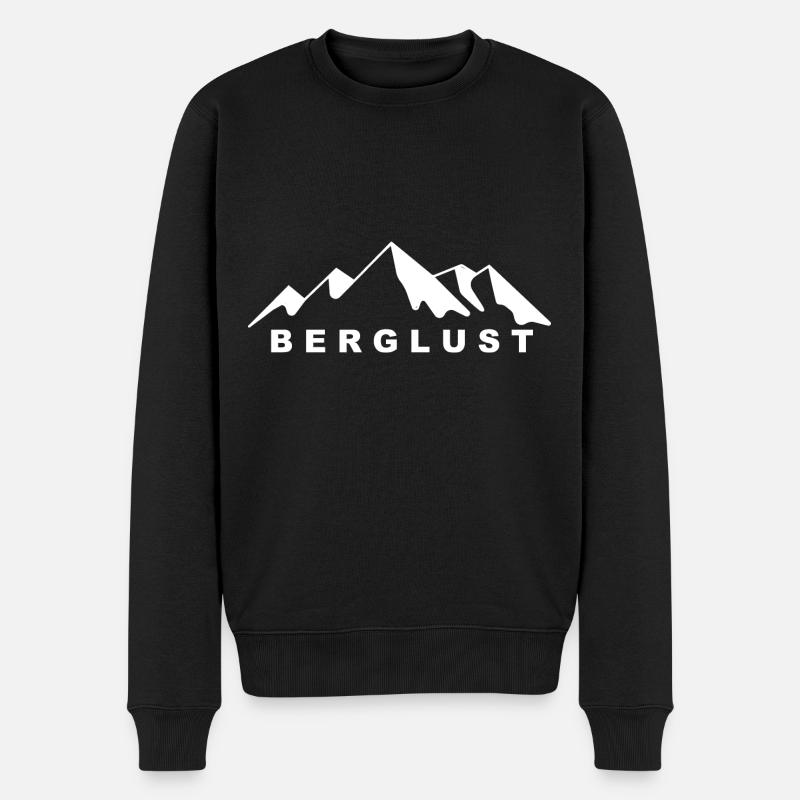 Berglust - (7) - Männer Premium Bio Pullover - Schwarz