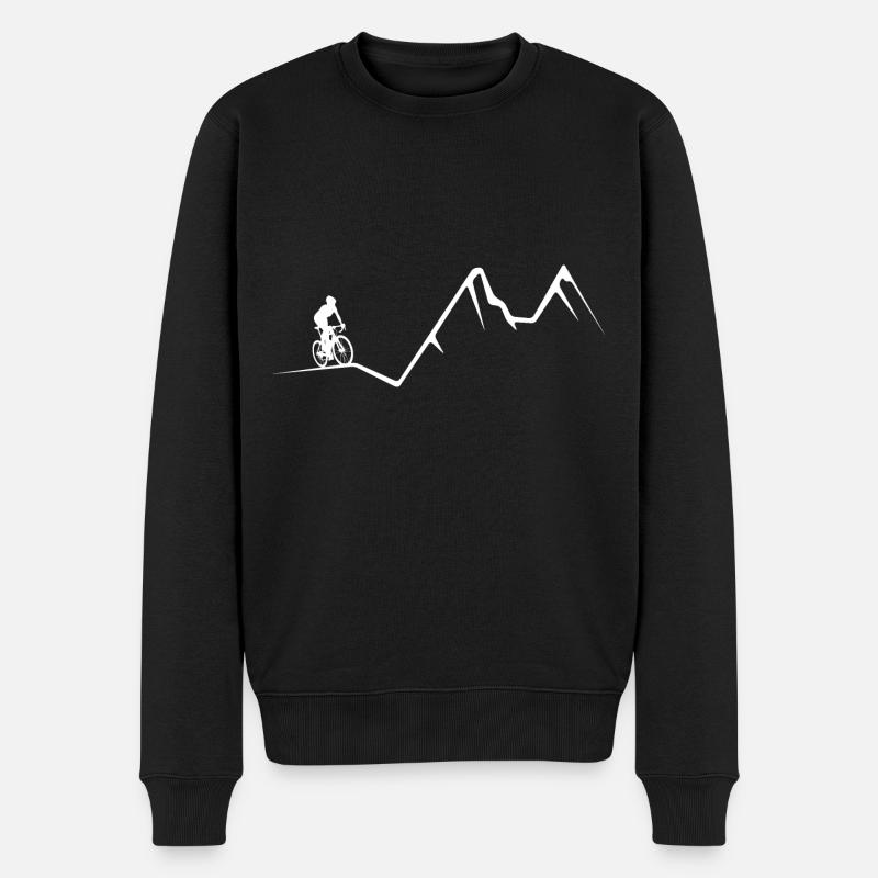 Berg - Radfahren - (16) - Männer Premium Bio Pullover - Schwarz