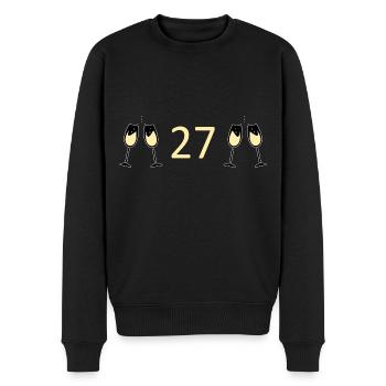 27.Geburtstag 27 Jahre Jubiläum 27 Jahre Zahl 27 - Männer Premium Bio Pullover - Schwarz - Vorne - Nico (187cm)