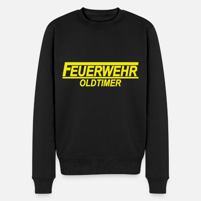 Feuerwehr Oldtimer - Ehrenamt - Feuerwehrauto - Männer Premium Bio Pullover - Schwarz