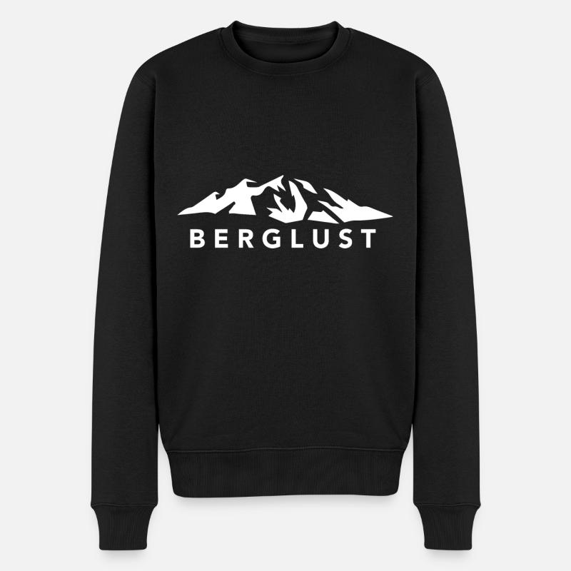 Berglust - (8) - Männer Premium Bio Pullover - Schwarz