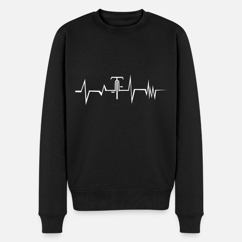 Rythme cardiaque - Cycle - (7) - Pull Premium bio Homme - noir