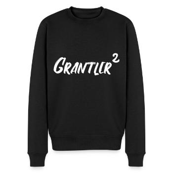 Grantler hoch zwei. Grantln grantig Lausbua Bayern - Männer Premium Bio Pullover - Schwarz - Vorne - Nico (187cm)